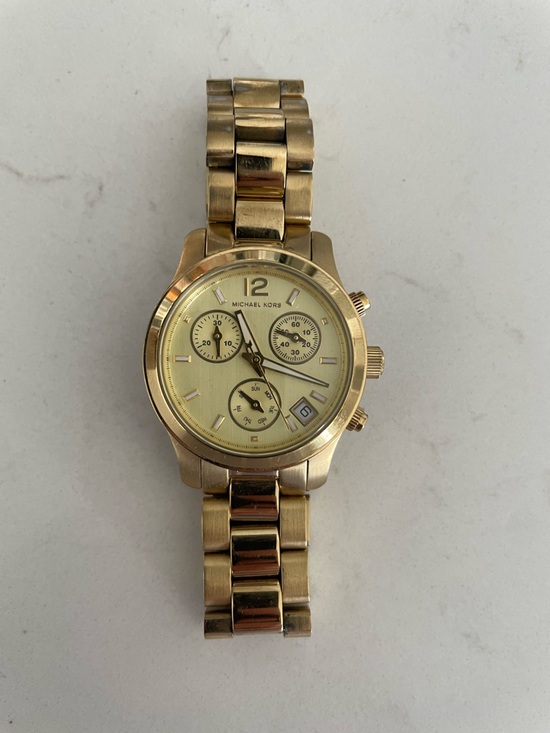 Michael Kors Accessories - Michael Kors Gold Tone Chronograph Bracelet Watch